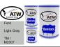Preview: Ford, Light Gray, TM / M2007: 500ml Lackdose + 500ml Klarlack + 250ml Härter - Set, von ATW Autoteile West.